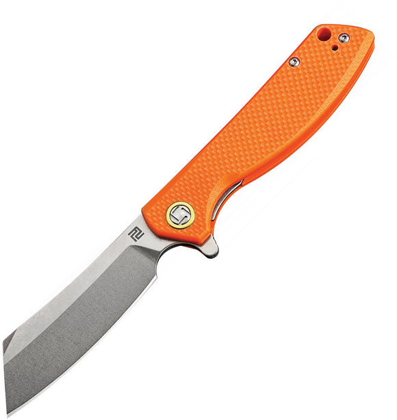 Artisan Cutlery Tomahawk Linerlock Orange G10 D2 Steel Folding Knife 1815PSOEF