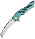 Artisan Cutlery Eagle Hawkbill Green Titanium M390 Folding Knife 1816GGNM