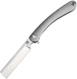 Artisan Cutlery Orthodox Gray Titanium M390 Razor Folding Knife 1817GGYM