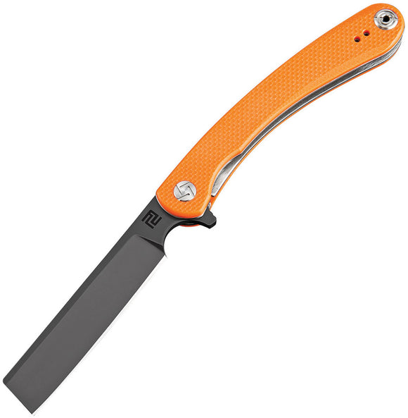 Artisan Orthodox Orange G10 Folding Black D2 Steel Pocket Knife 1817PBOEF