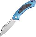 Artisan Cutlery Eterno Blue Titanium S35VN Framelock Folding Knife