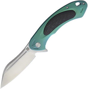 Artisan Cutlery Eterno Green Titanium M390 Framelock Folding Knife 1818GGNM