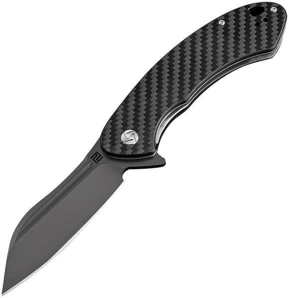 Artisan Eterno Carbon Fiber Folding Black D2 Steel Pocket Knife