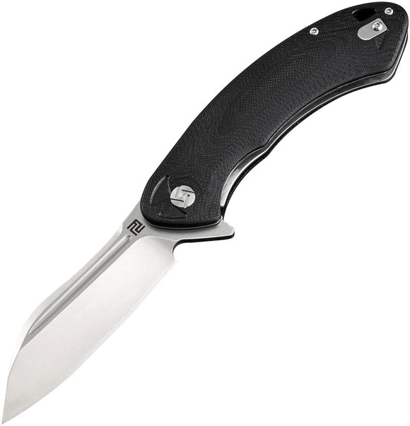 Artisan Cutlery Eterno Linerlock Black Folding Knife D2 Steel Blade