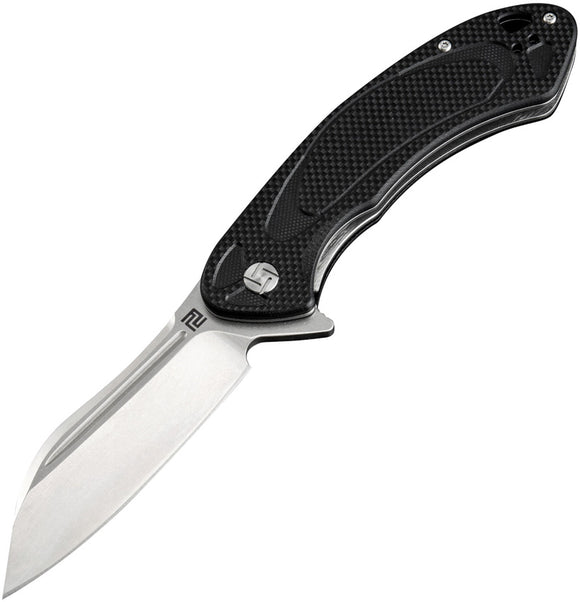 Artisan Cutlery Eterno Linerlock Black Folding Knife D2 Steel Blade