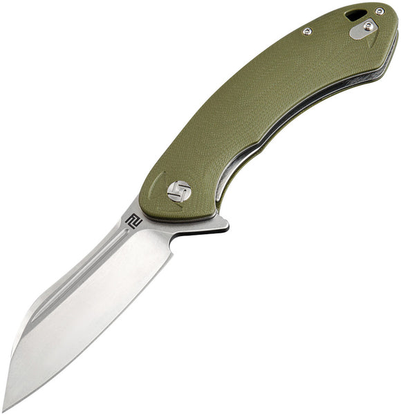 Artisan Cutlery Eterno Linerlock Green Folding Knife D2 Steel Blade