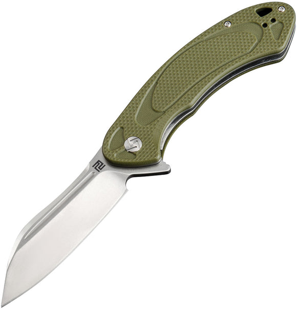 Artisan Cutlery Eterno Linerlock Green Folding Knife D2 Steel Blade