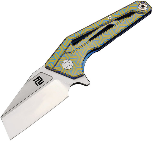 Artisan Ravine Linerlock Green S35VN Stainless Steel Folding Knife 1819GBU02