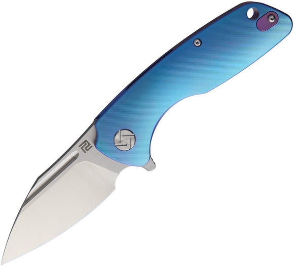 Artisan Blue Wren Titanium S35VN Folding Pocket Knife 1825GBUS
