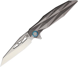 Artisan Gray Cygnus Titanium S35VN Folding Pocket Knife 1827GGY