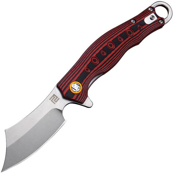 Artisan Corsair Linerlock Red G10 Folding D2 Steel Pocket Knife 1828PBR