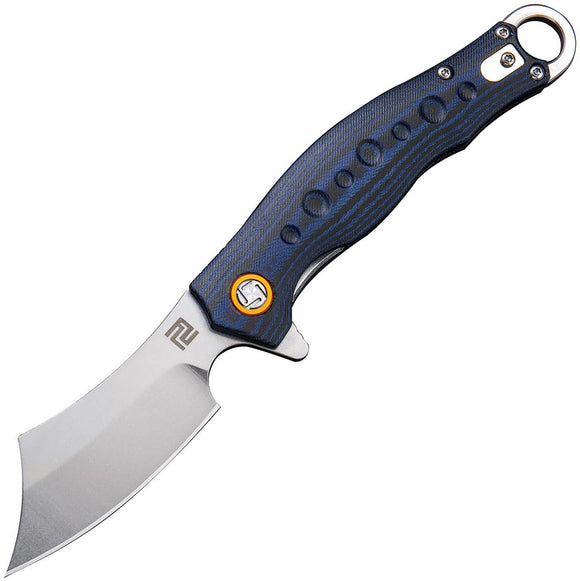 Artisan Corsair Linerlock Blue Micarta Folding D2 Steel Pocket Knife 1828PBUC