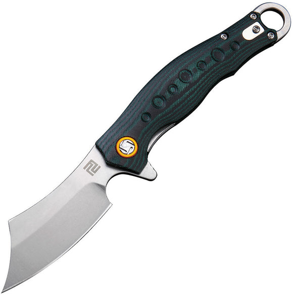 Artisan Corsair Linerlock Green Micarta Folding D2 Steel Pocket Knife 1828PGNC