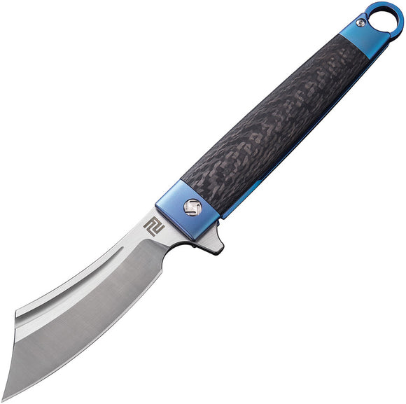 Artisan Cutlass Framelock Blue Titanium Folding D2 Tool Steel Knife 1830GBUS