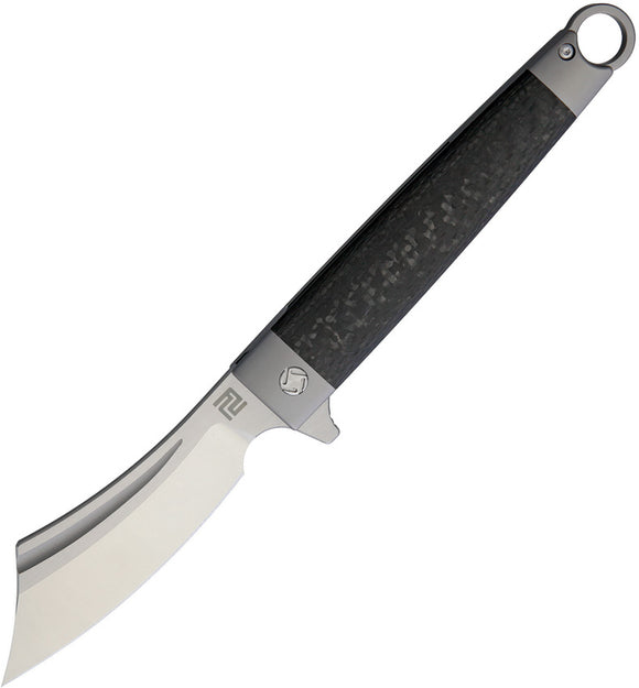 Artisan Cutlass Framelock Gray Titanium Carbon Fiber S35VN Folding Knife 1830GGY