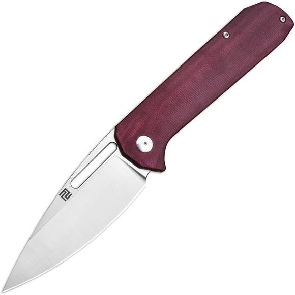 Artisan Arion Framelock Red Micarta/Titanium Folding S35VN Pocket Knife 1843GDRC