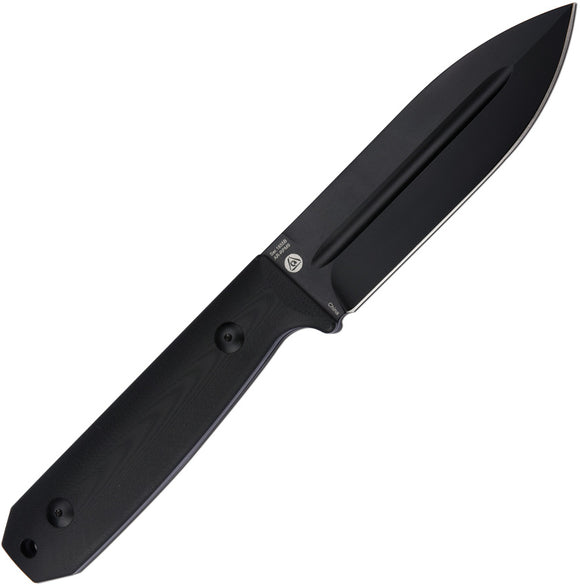 Artisan Wreckhart Black Smooth G10 AR-RPM9 Stainless Fixed Blade Knife w/ Sheath 1855BBBK