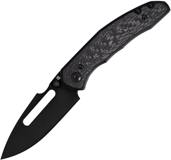 Artisan Boa Framelock Black Titanium & Carbon Fiber Folding S35VN Knife 1862GCF
