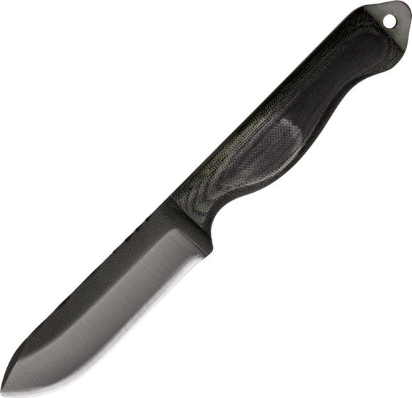 Anza Boddington Tactical Hunter Black Micarta Handle Blued Fixed Blade Knife AZB