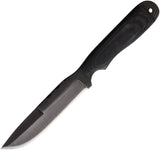 Anza Dune Slayer Black Smooth Micarta Stainless Drop Point Fixed Blade Knife DSM