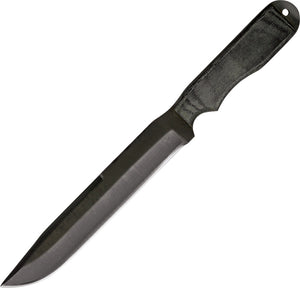 Anza Dune Slayer 12.75" Black Micarta Handle Fixed Knife w/ Belt Sheath AZD