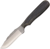 Anza Black Micarta Handle Fixed Blade 7" Knife + Leather Sheath F4M