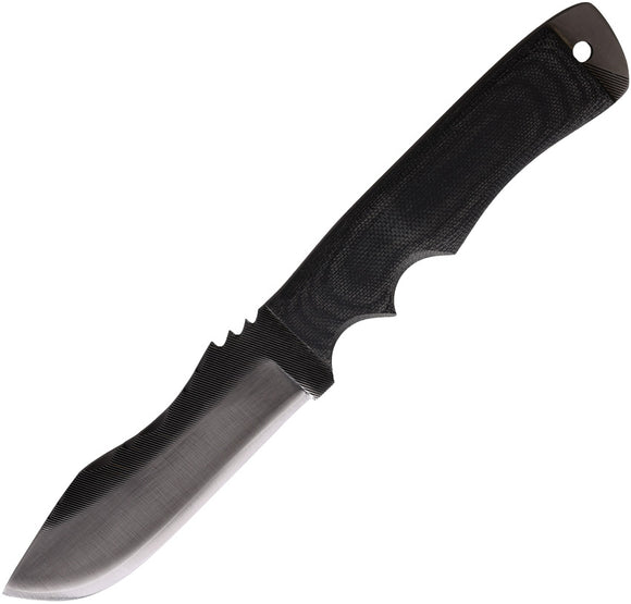 Anza Tracker Black Smooth Micarta Stainless Drop Point Fixed Blade Knife TM