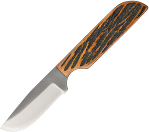 Anza 6.5" Amber Jigged Bone Fixed Blade Knife wk6ajb