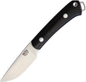 Bark River Mini Fox River Black 3V Fixed Blade Knife + Sheath 1023mbc