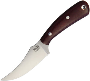 Bark River Fingerling Burgundy Canvas Fixed Blade Knife 01052MBU