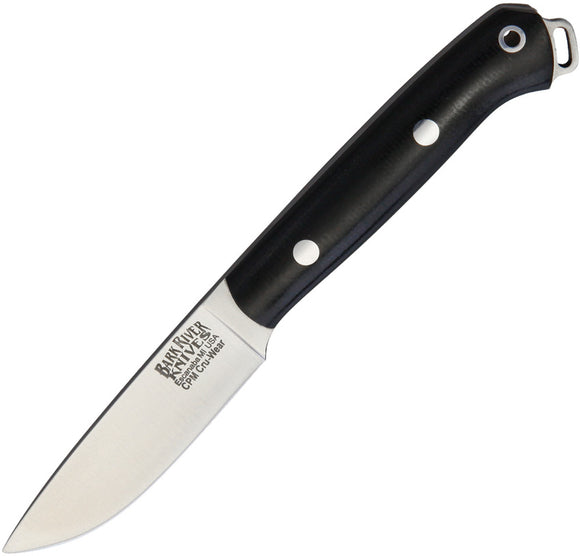 Bark River Little Creek Cru Wear Black Fixed Blade Knife + Sheath 1061mbc