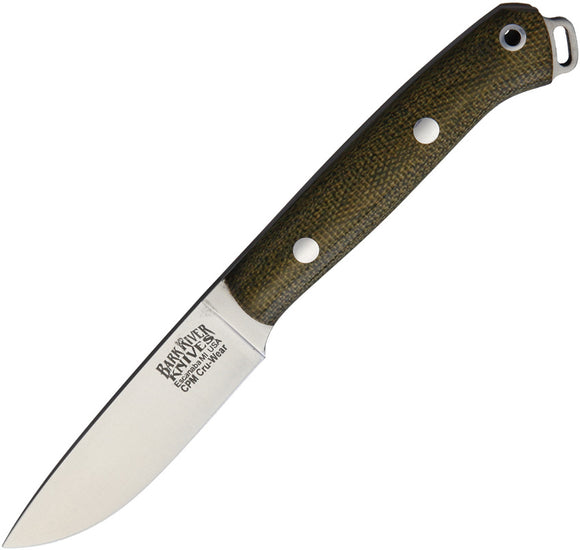Bark River Little Creek Cru Wear Green Fixed Blade Knife + Sheath 1061mgc