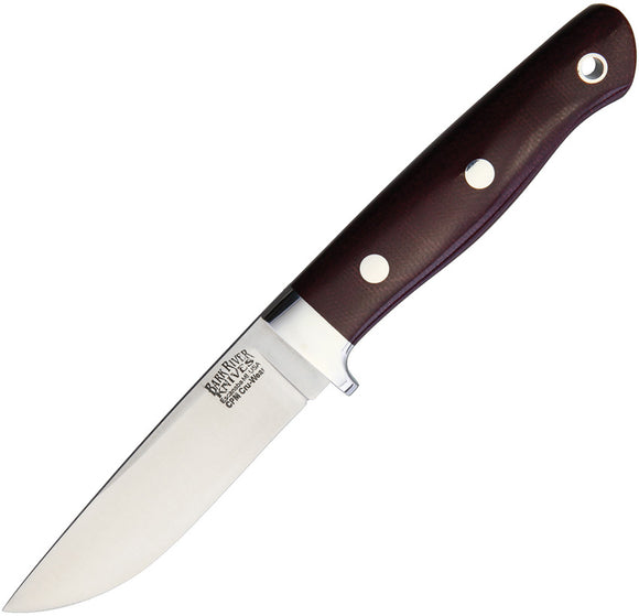Bark River Mountaineer II CW Burgundy Fixed Blade Knife 02064mbu