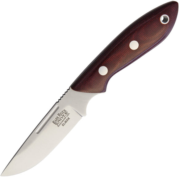 Bark River Adventurer Burgundy Canvas Fixed Blade Knife 05141mbu