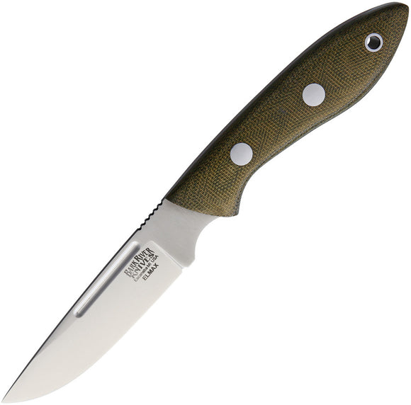 Bark River Adventurer II Elmax Green Fixed Blade Knife 05143mgc