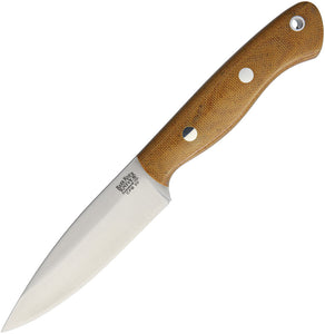 Bark River Mini Aurora Natural Canvas Handle Fixed Blade Knife  06025MNC