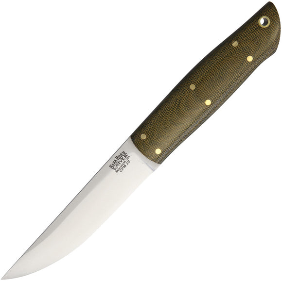 Bark River Puukko Fixed Blade Green Fixed Blade Knife 06129mgc