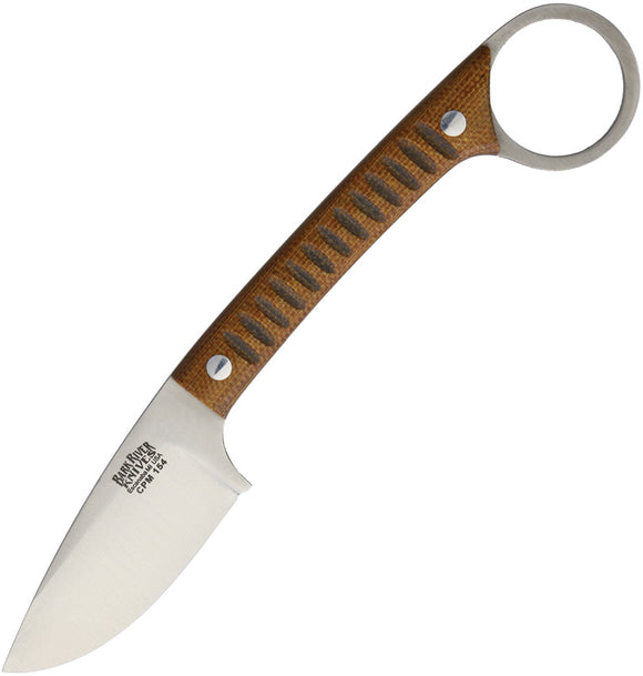 Bark River Ringtail Natural Canvas Fixed Blade Knife 06142mnc