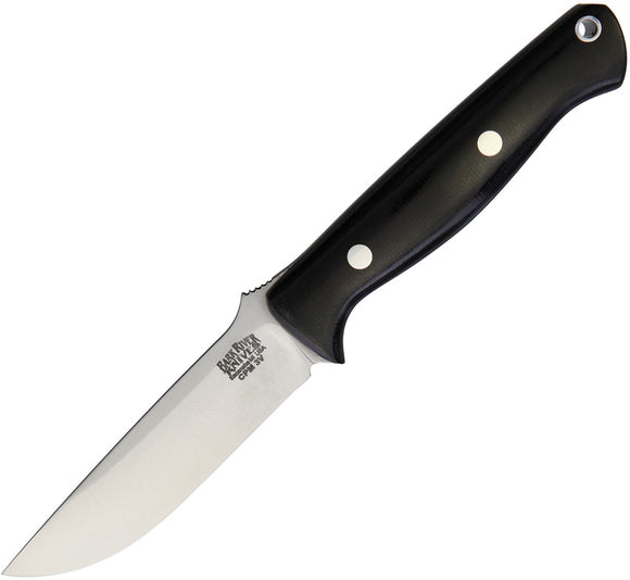 Bark River Gunny Black Canvas Fixed Blade Knife 07021mbc