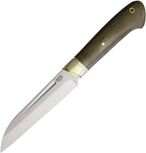 Bark River Hauk Fixed Blade Green Canvas Fixed Blade Knife 10219mgc