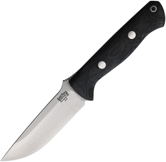 Bark River Bravo 1 Matte Black Micarta A2 Fixed Blade Knife w/ Sheath  OPEN BOX
