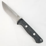 Bark River Bravo 1 Matte Black Micarta A2 Fixed Blade Knife w/ Sheath  OPEN BOX