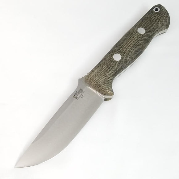 Bark River Bravo 1 Matte Green Micarta A2 Fixed Blade Knife w/ Sheath 111MGCM