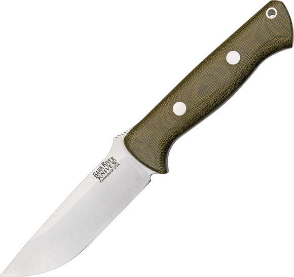 Bark River Bravo 1 Green Micarta A2 Tool Fixed Blade Knife w/ Belt Sheath 111MGC