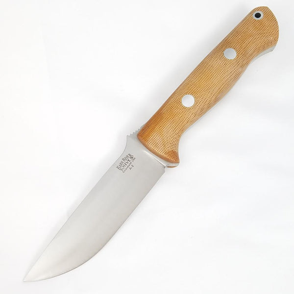 Bark River Bravo 1 Matte Natural Micarta A2 Fixed Blade Knife w 
