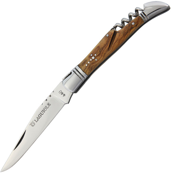 Baladeo Laguiole Olive Wood Knife with Corkscrew dub045