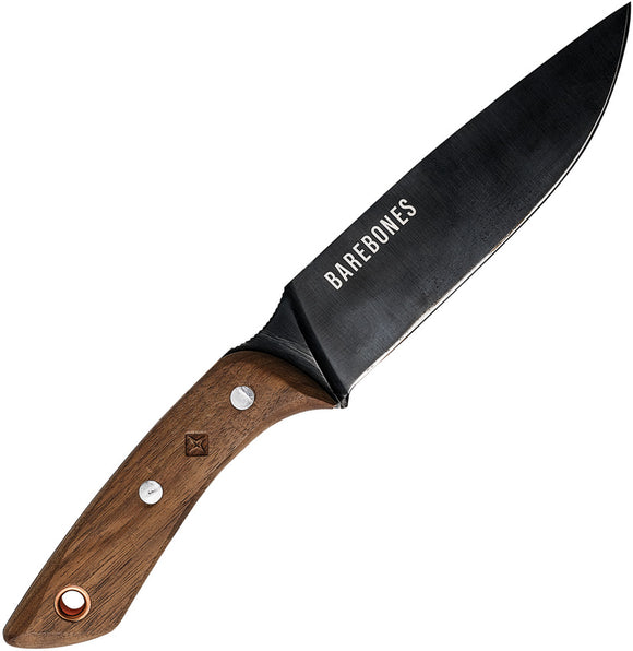 Barebones Living Woodsman No. 6 Field Fixed Blade Knife with wood handle and belt sheath