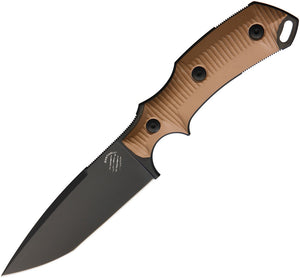 Bastinelli Creations RED 3D Coyote Brown Fixed Blade Knife 04C