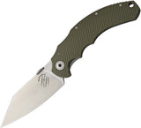 Bastinelli Creations Big Dragotac Framelock Green G10 Handle Folding Knife 07G