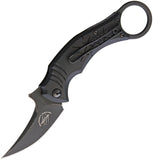 Bastinelli Creations Mako Folder Black G10 D2 Tool Steel Folding Pocket Knife 18